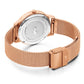 Velo Sunray Milanese 33mm Rose Gold White
