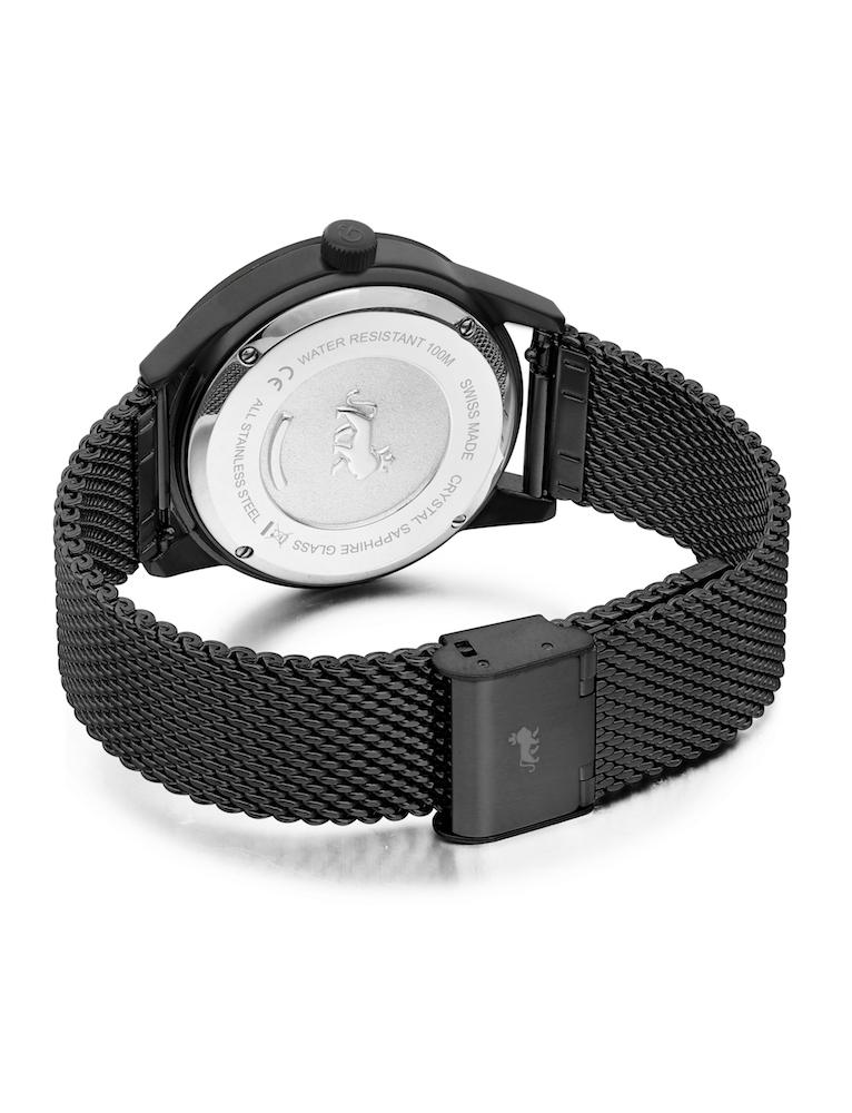Velo Textured Sunray Milanese 39mm Black
