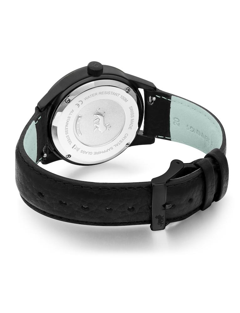 Velo Textured Sunray Leather 39mm Black