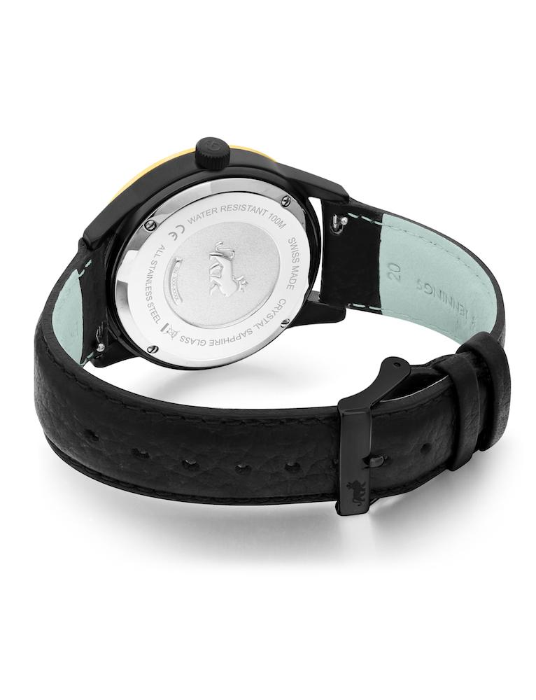 Velo Textured Sunray Leather 39mm Black
