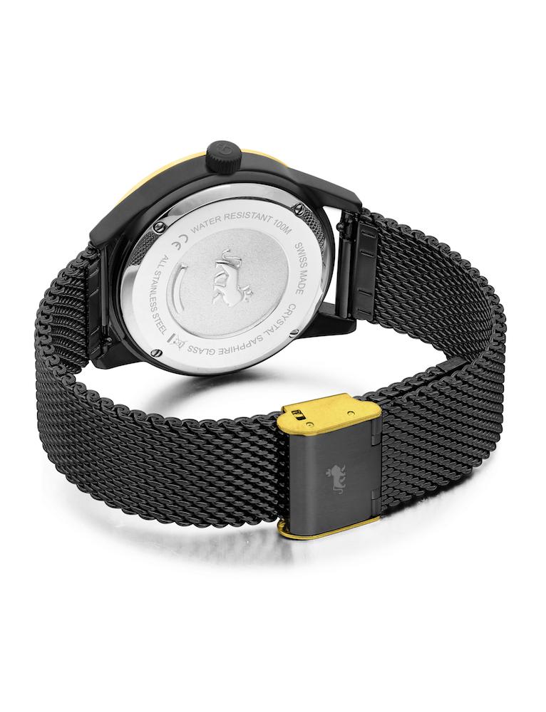 Velo Textured Sunray Milanese 39mm Black