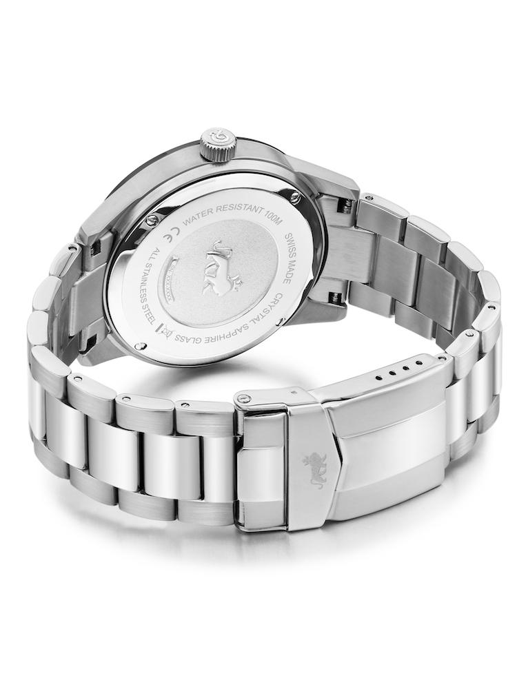 Velo Textured Sunray Vasa Link 39mm Silver Black