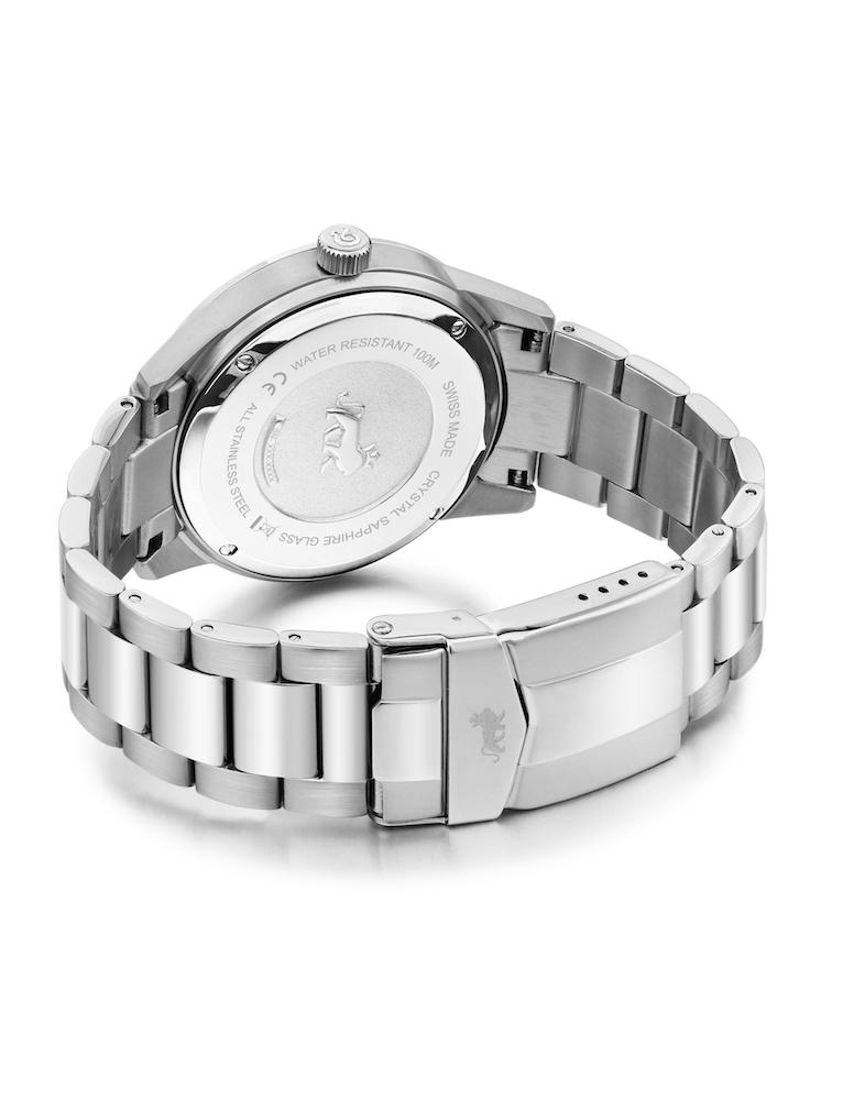 Velo Textured Sunray Vasa Link 39mm Silver White