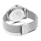 Velo Textured Sunray Milanese 39mm Silver White