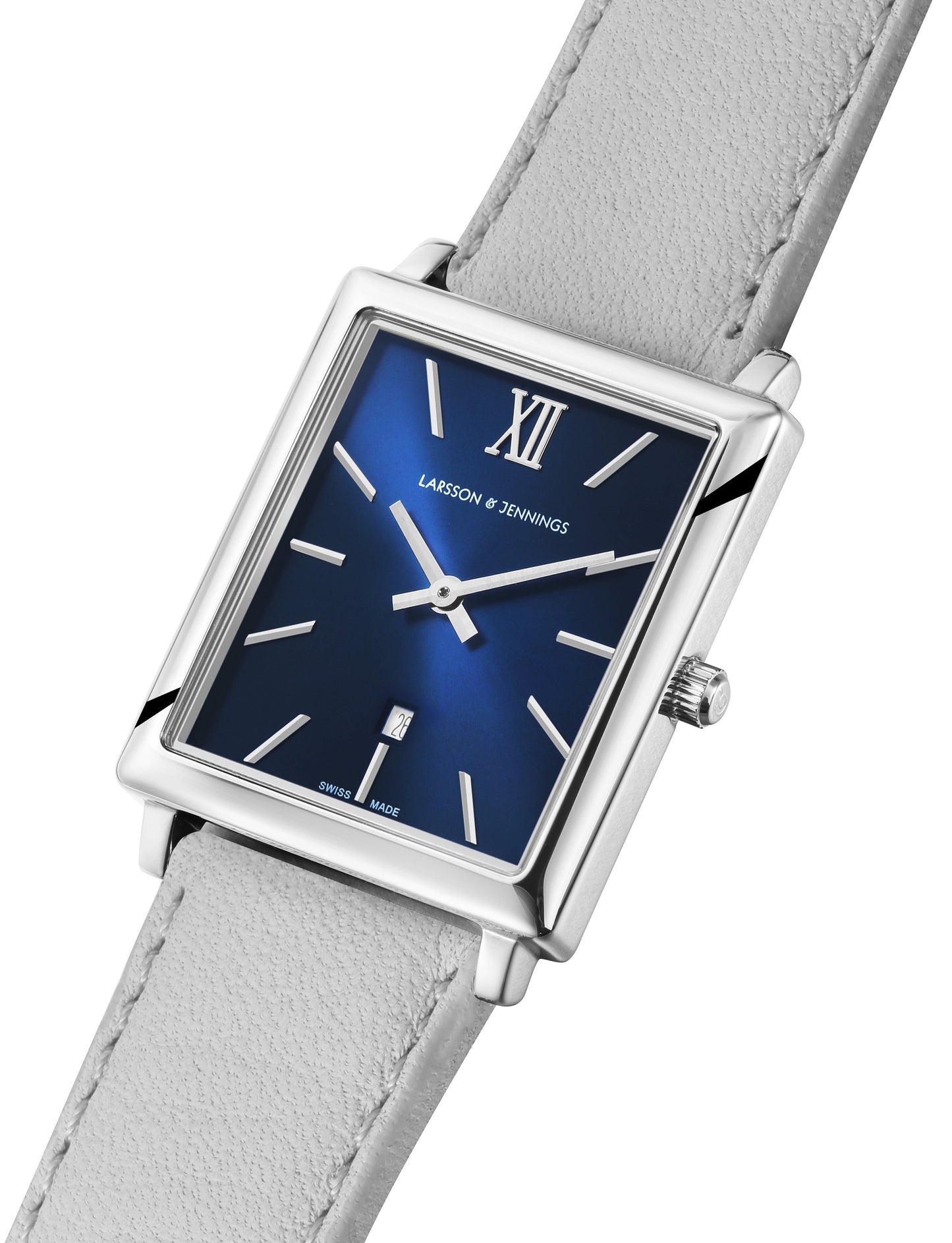 Solaris Norse Leather 40mm Silver Navy Large