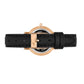 Aurora Leather 26mm Rose Gold Black