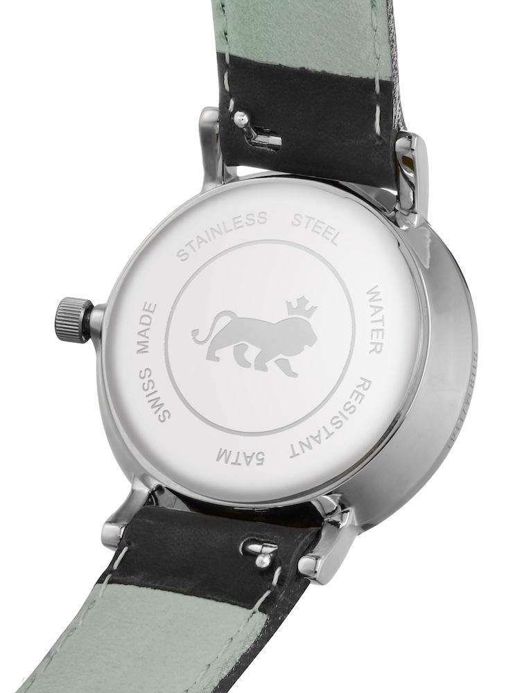 Aurora Leather 26mm Silver White
