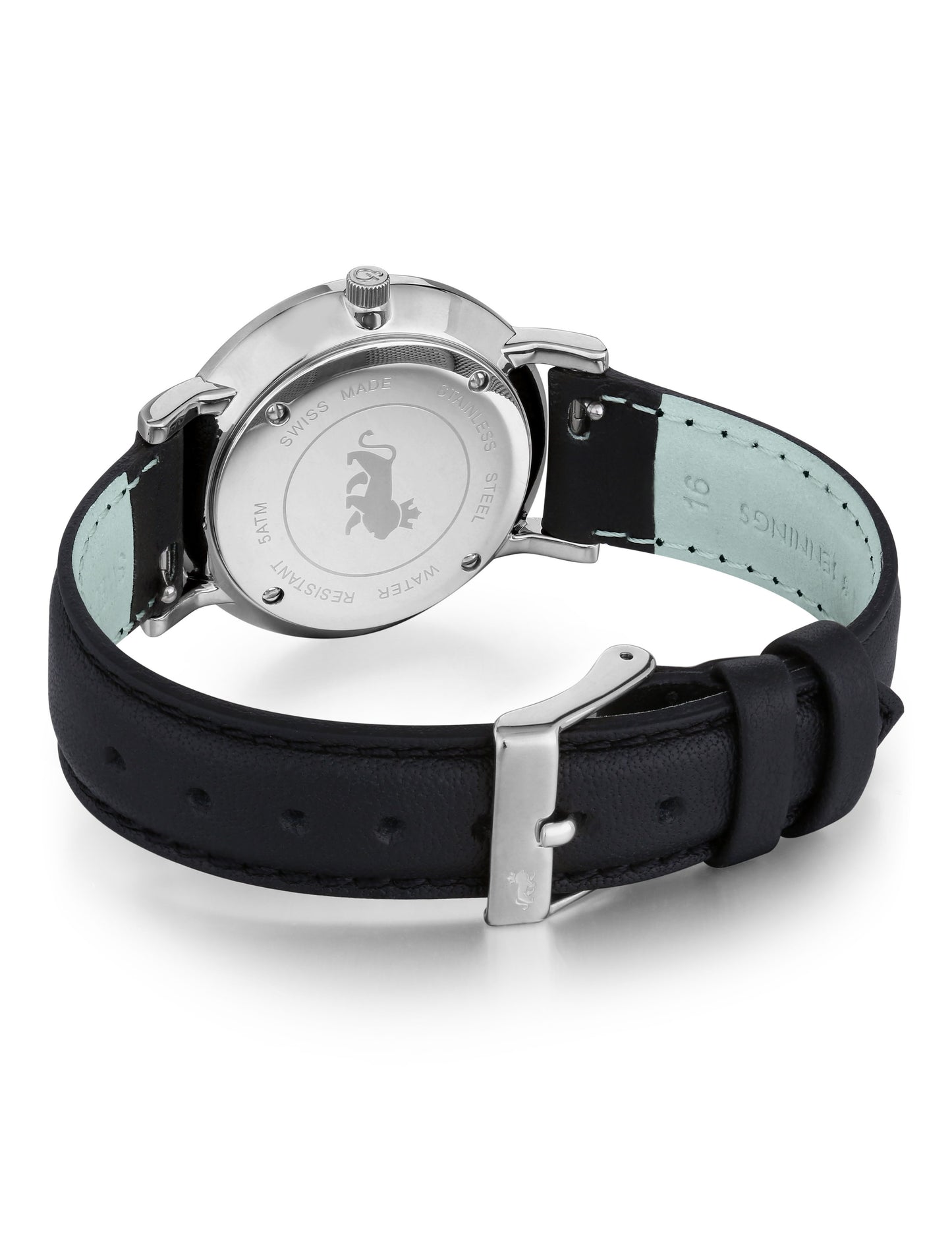 Opera Leather 33mm Silver White