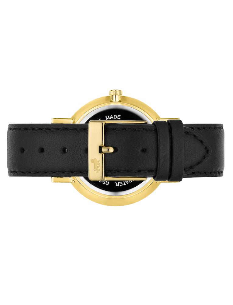 Aurora Leather 38mm Gold White