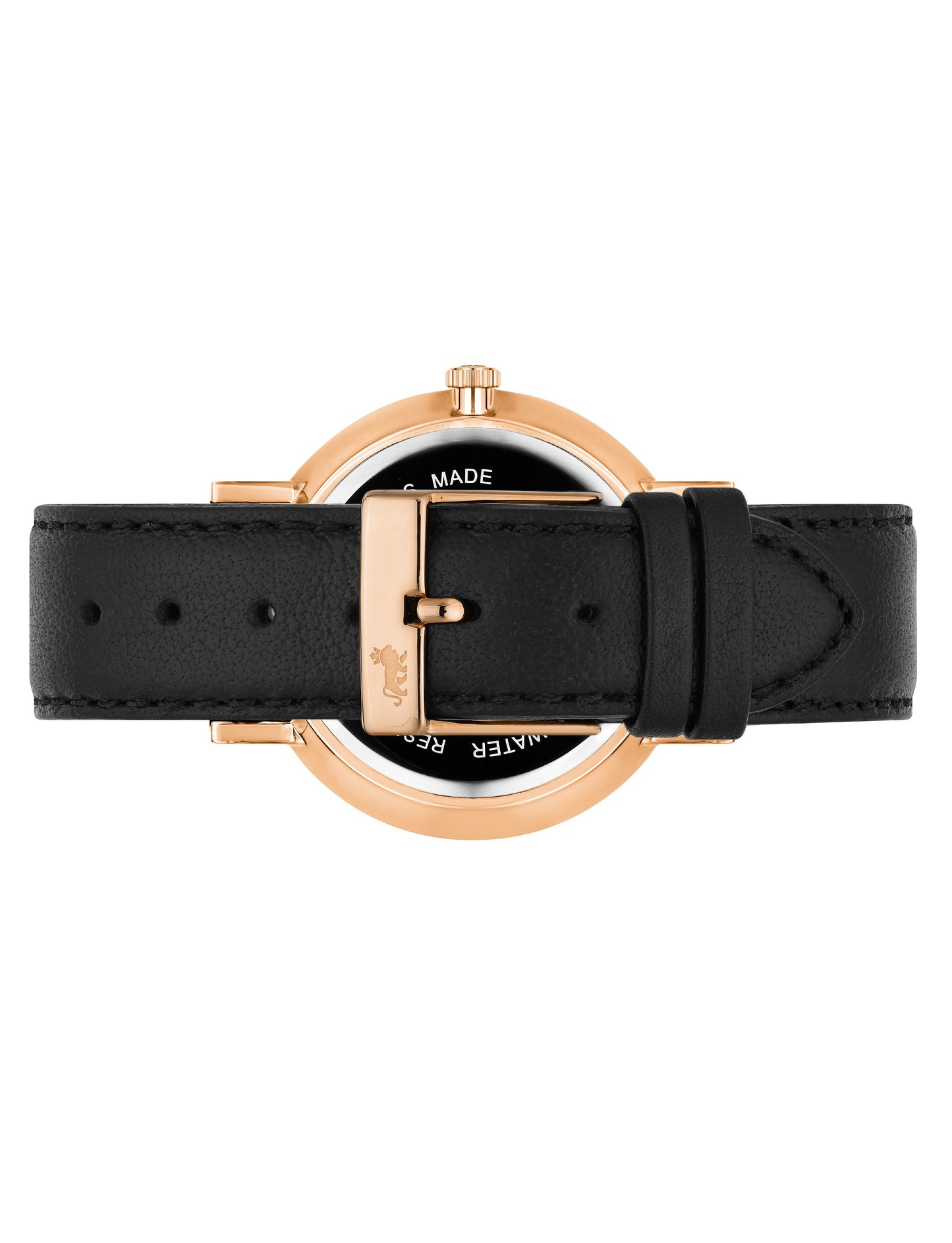 Aurora Leather 38mm Rose Gold Black