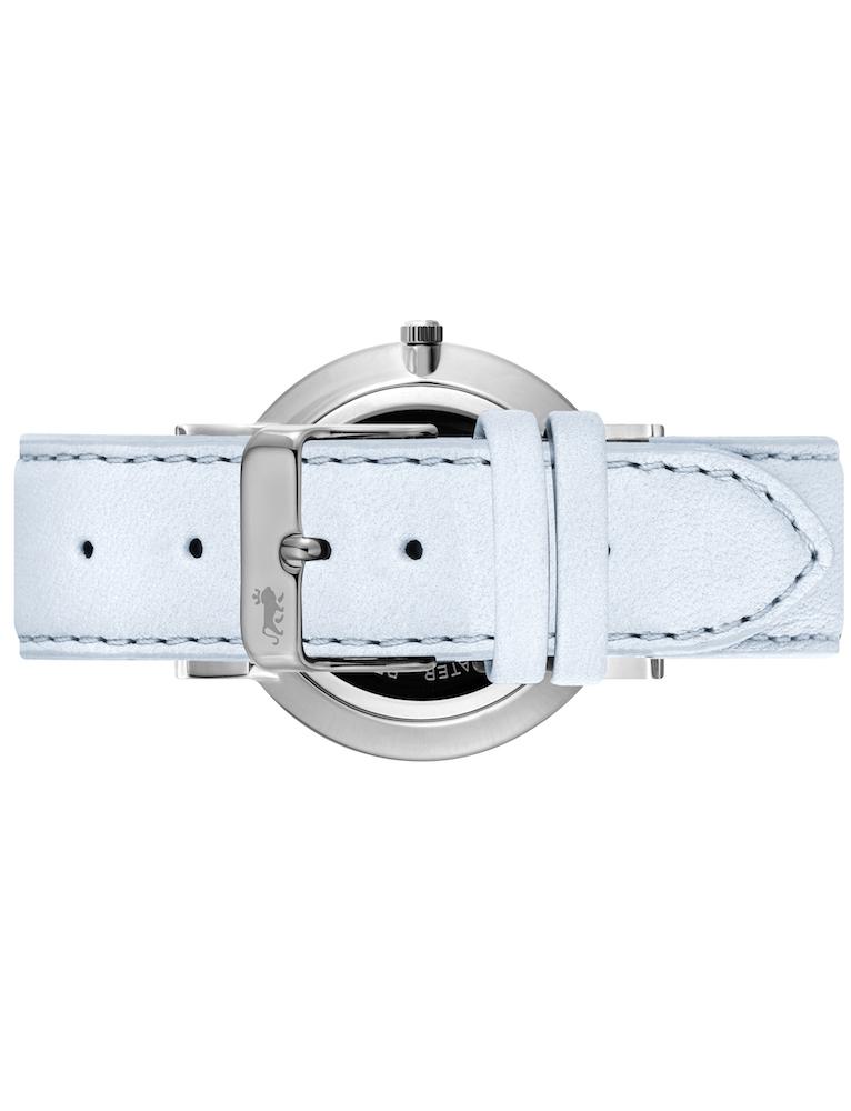 Solaris Lugano Leather 40mm Silver Blue
