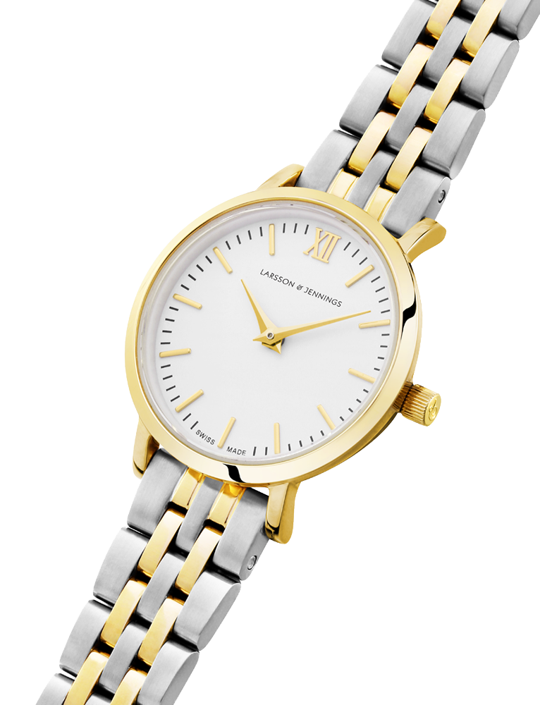 Lj Classic Lugano Vasa Link 26mm Gold White