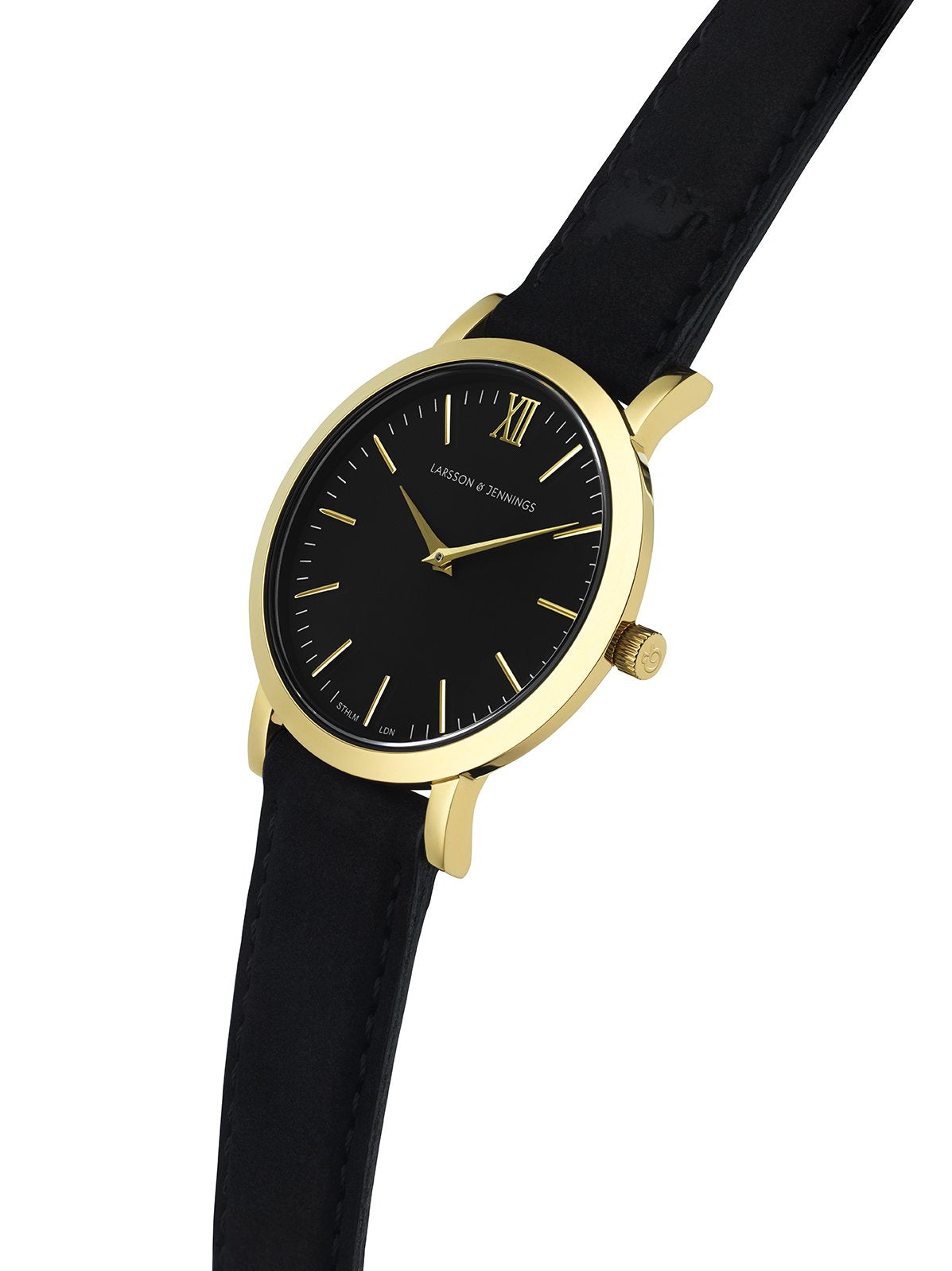 Lj Classic Lugano Leather 33mm Gold Black
