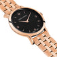 Lj Classic Lugano Vasa Link 33mm Rose Gold Black