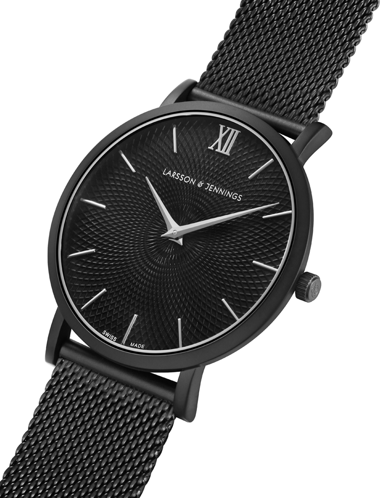 Sloan Guilloche Milanese 40mm Black