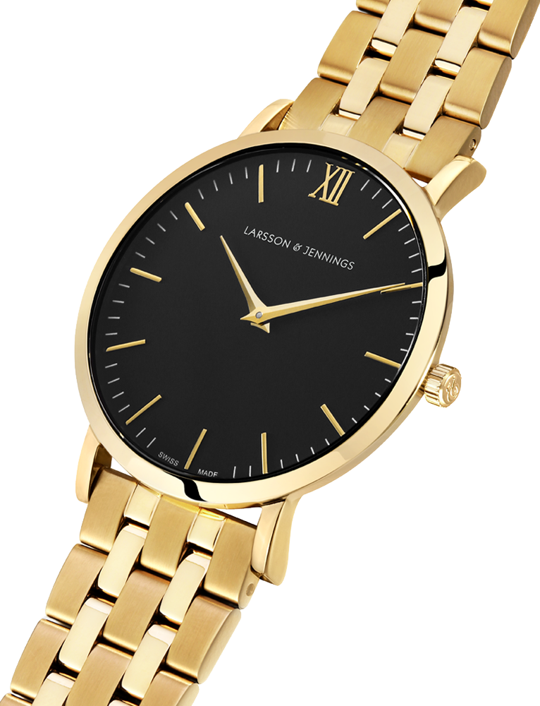 Lj Classic Lugano Vasa Link 40mm Gold Black