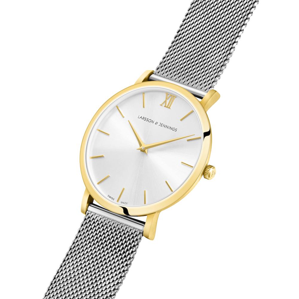 Solaris Lugano Milanese 40mm Gold White