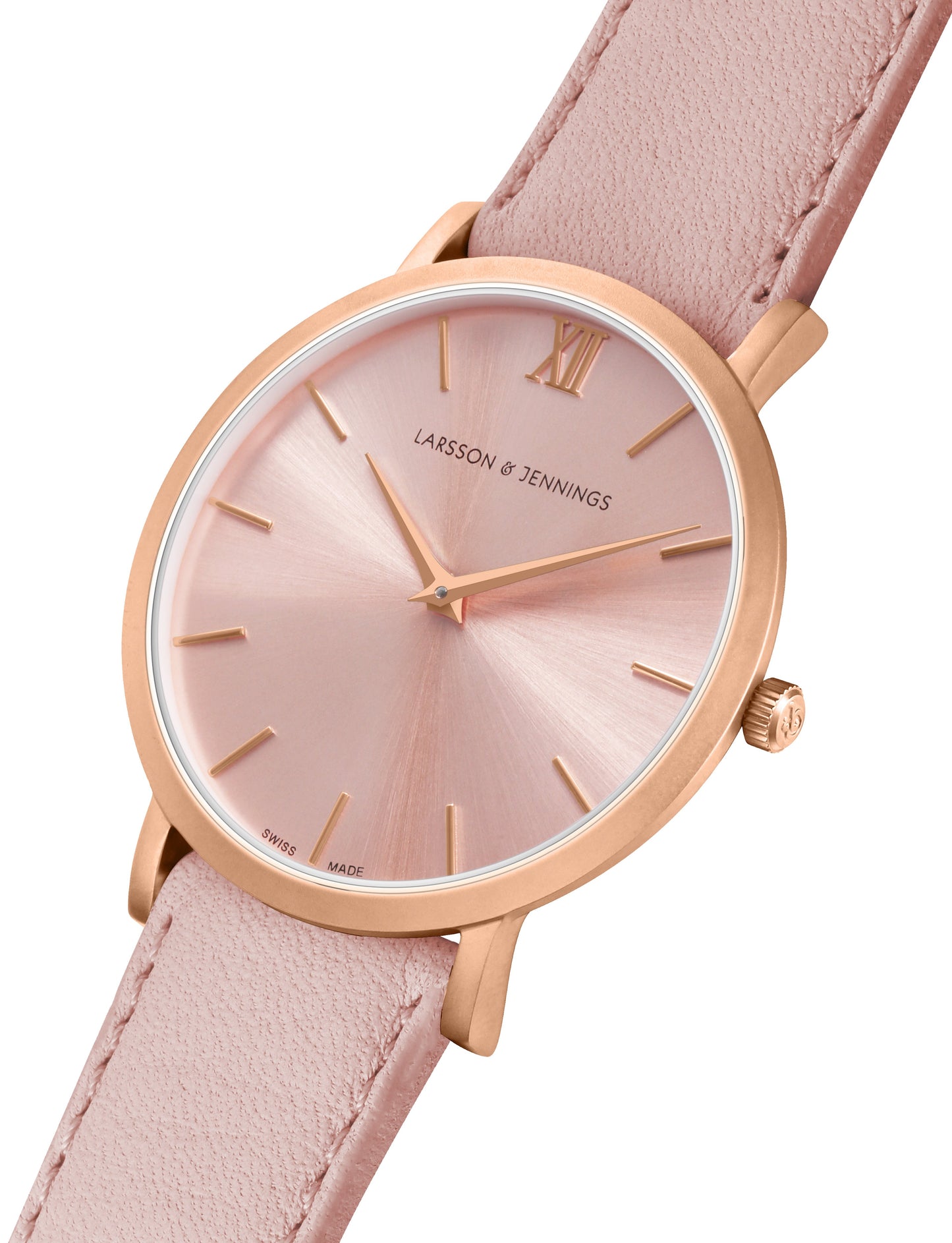 Solaris Lugano Leather 40mm Rose Gold Purple