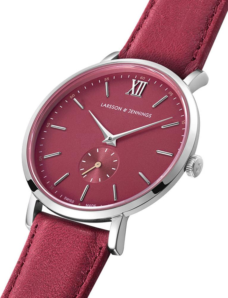 Jura Leather 38mm Silver Red