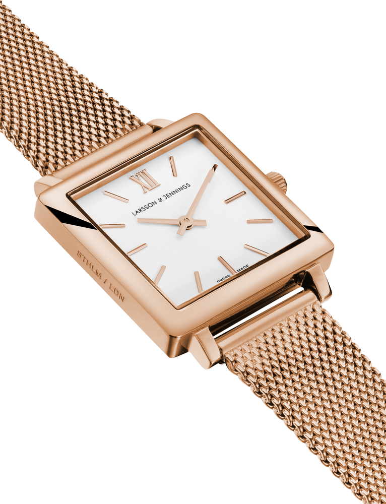 Lj Classic Norse Milanese 34mm Rose Gold White