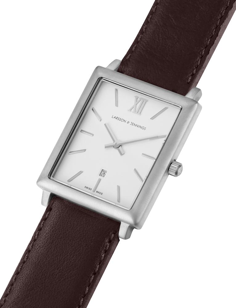 Lj Classic Norse Leather 40mm Silver White