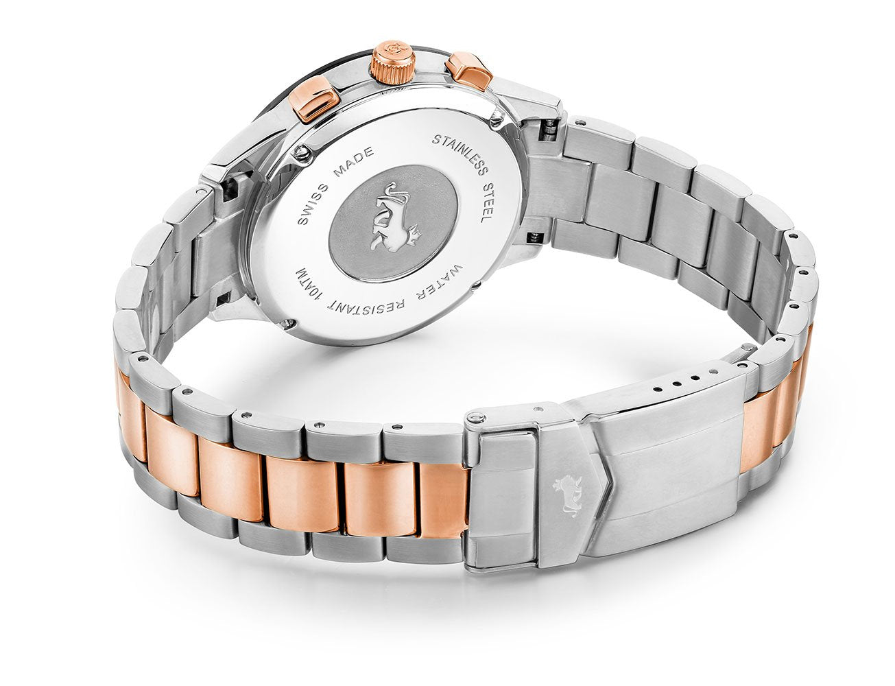 Rally Vasa Link 38mm Silver Black Rose Gold