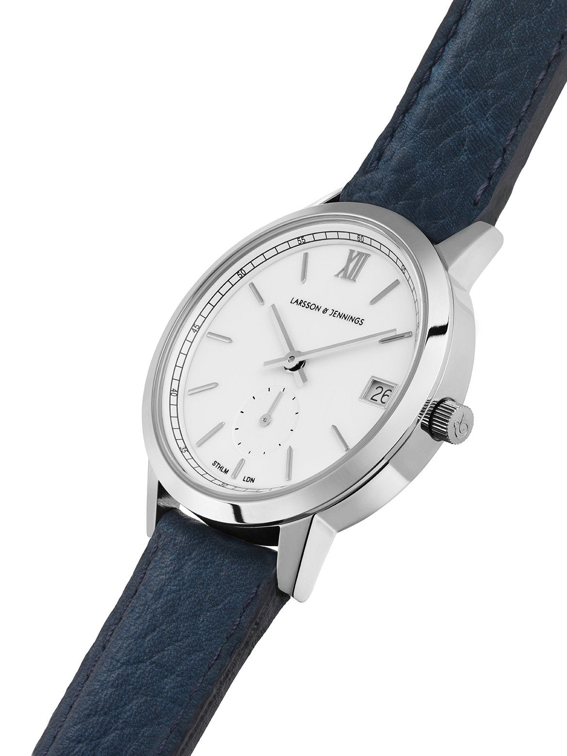 Saxon Leather 33mm Silver White