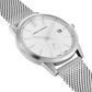 Saxon Milanese 39mm Silver White