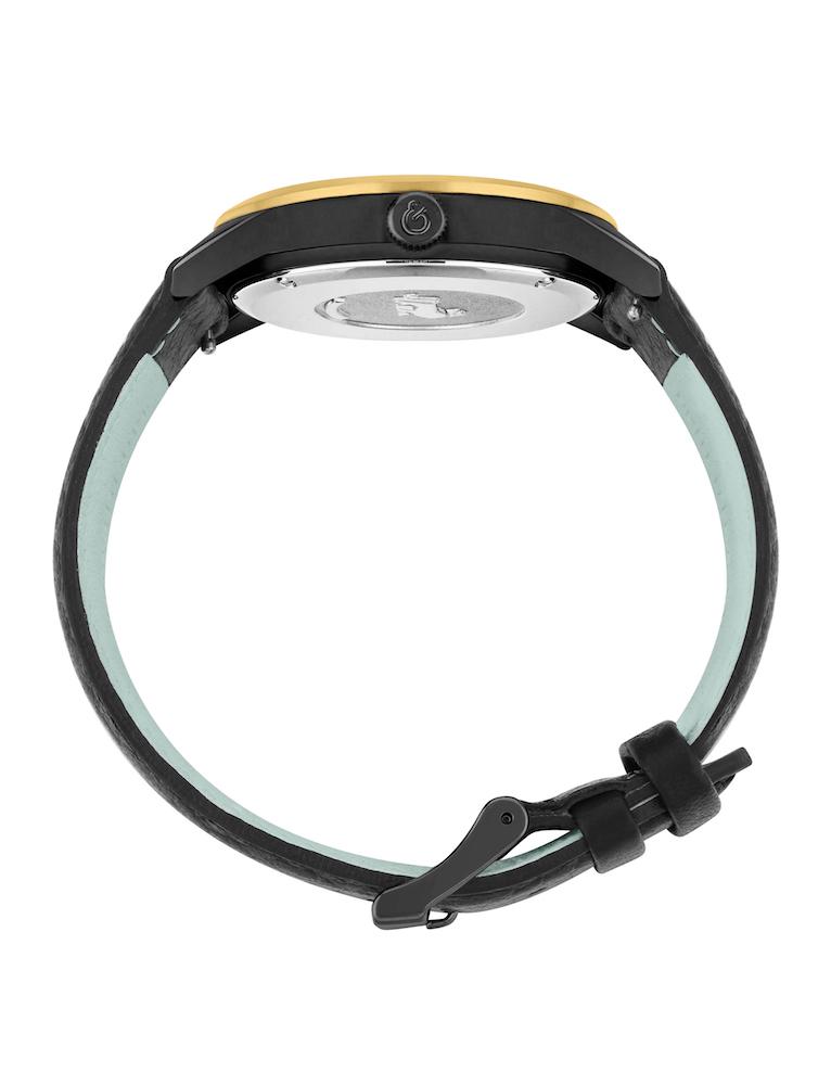 Velo Textured Sunray Leather 39mm Black