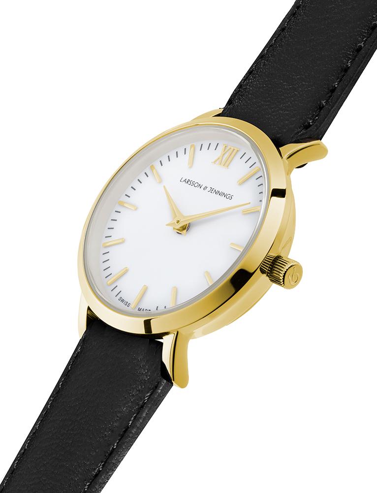 Lj Classic Lugano Leather 26mm Gold White
