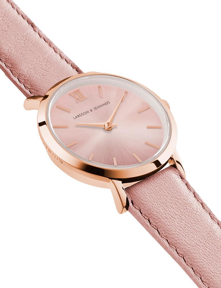Solaris Lugano Leather 26mm Rose Gold Pink