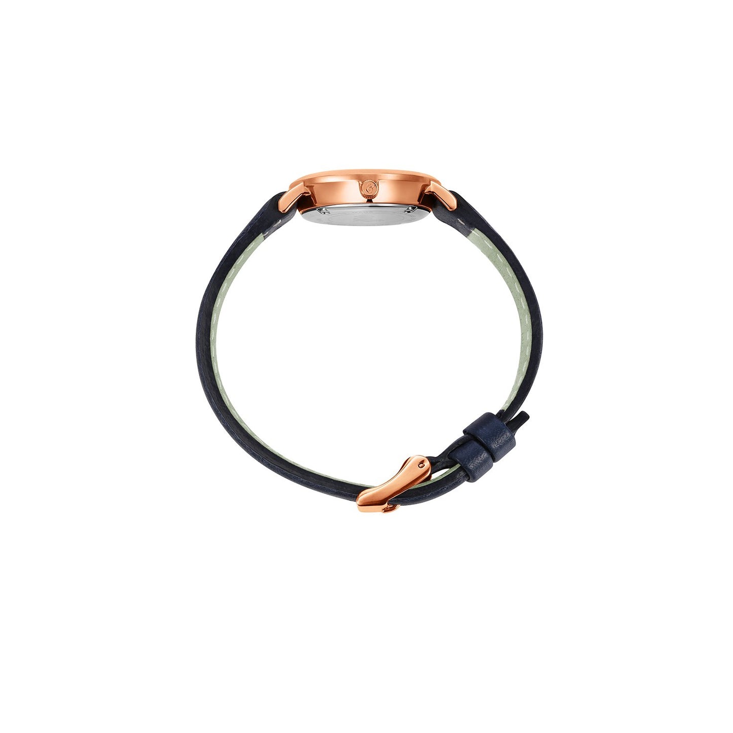 Solaris Lugano Leather 26mm Rose Gold Navy