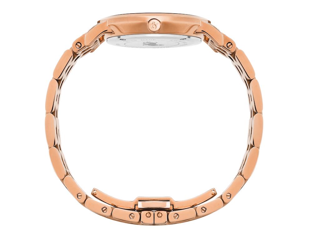 Lj Classic Lugano Vasa Link 33mm Rose Gold Black