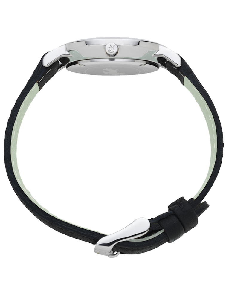 Bernadotte Lugano Leather 33mm Silver Pearl