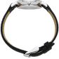 Lj Classic Lugano Leather 33mm Silver White