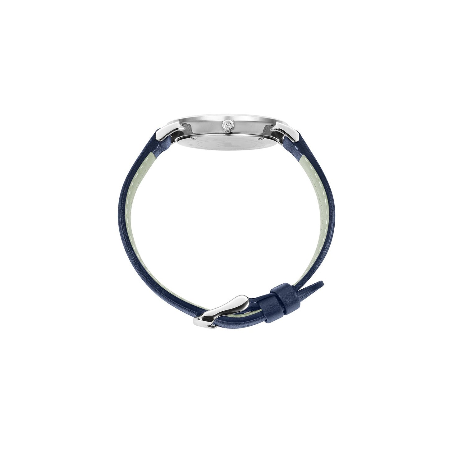 Solaris Lugano Leather 38mm Silver Navy
