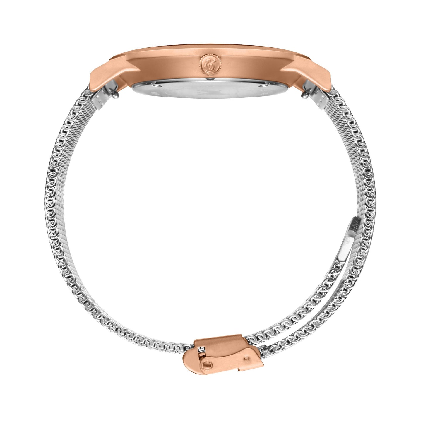 Solaris Lugano Milanese 40mm Rose Gold White