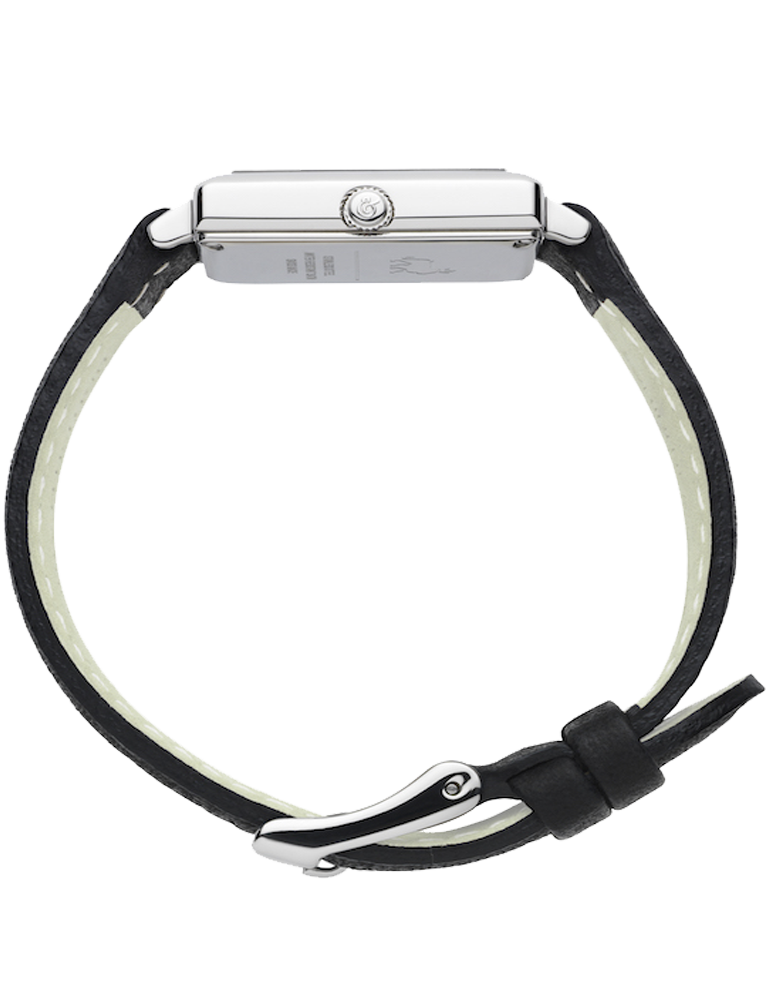 Jette Norse Leather 34mm Silver Black