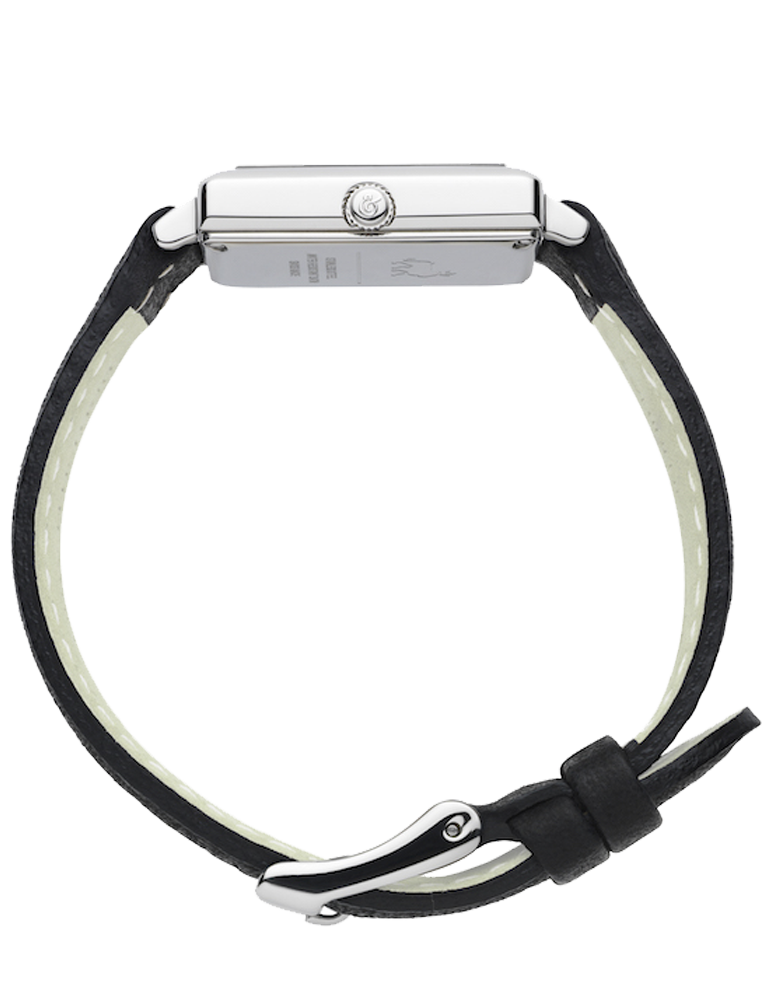 Sloan Guilloche Leather 34mm Silver Black