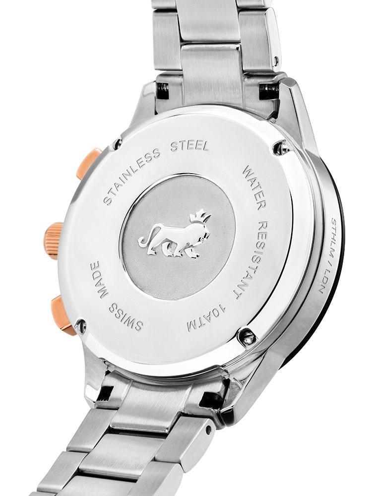 Rally Vasa Link 38mm Silver Black Rose Gold