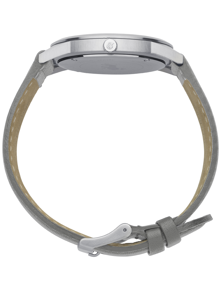 Saxon Leather 39mm Silver Black