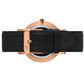 Sloan Guilloche Leather 40mm Rose Gold Black