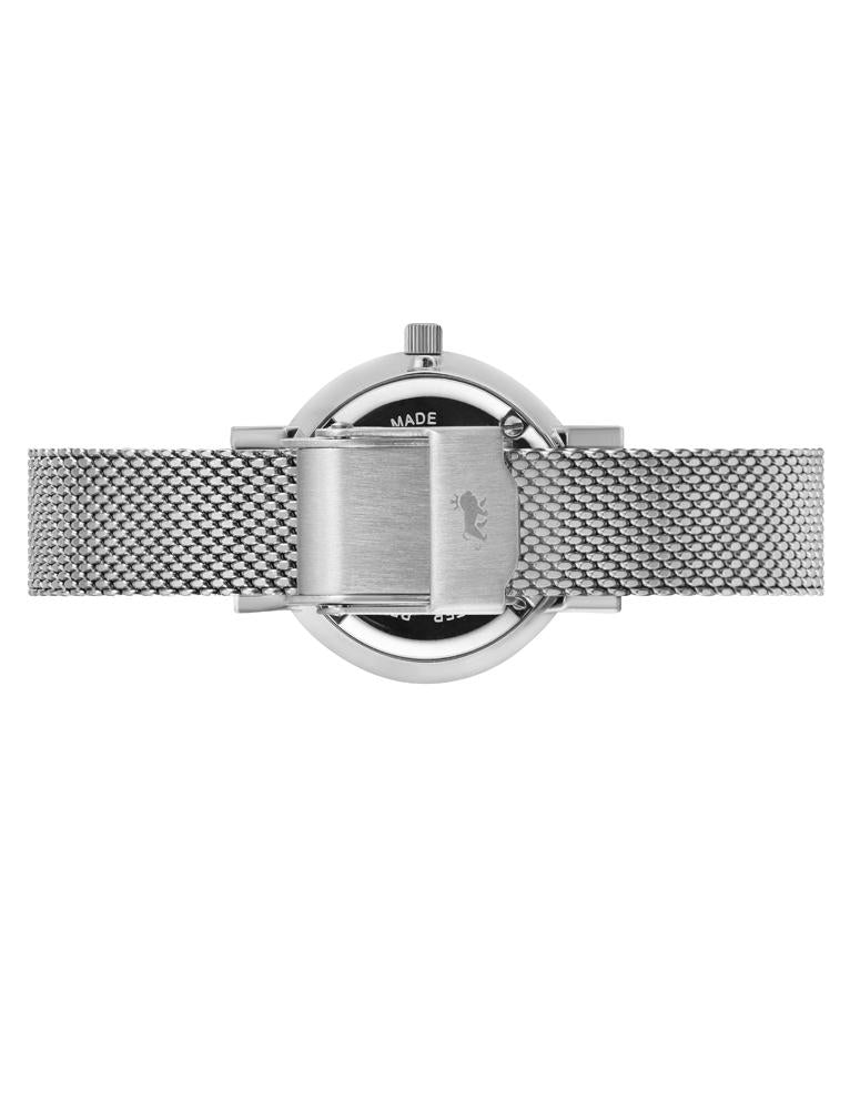 SOLARIS LUGANO 33MM SILVER/LIGHT BLUE SUNRAY MILANESE SILVER
