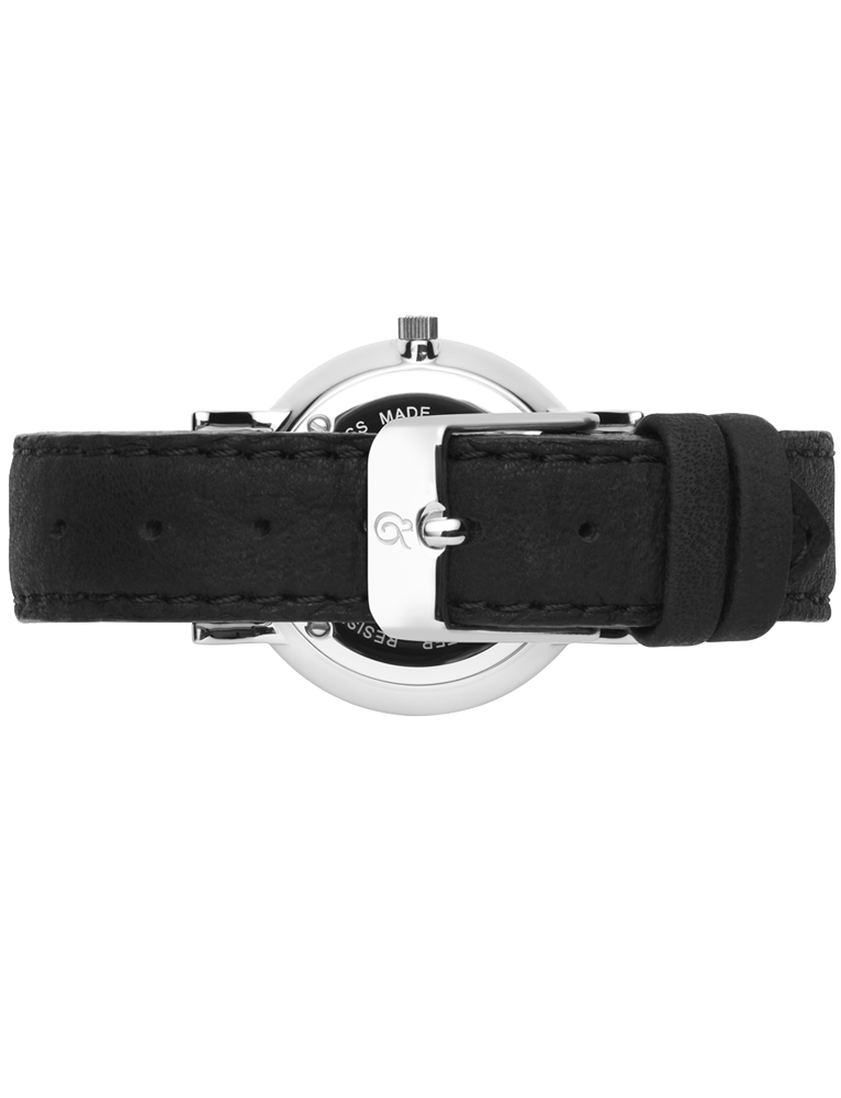 Lj Classic Lugano Leather 33mm Silver White