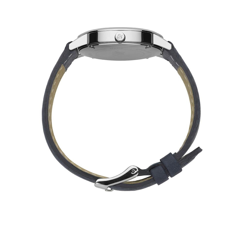 Saxon Leather 33mm Silver White