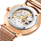 Lj Classic Lugano Mechanical Milanese 40mm Rose Gold White
