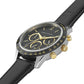 Rally Black Leather 39mm Silver Black Gold
