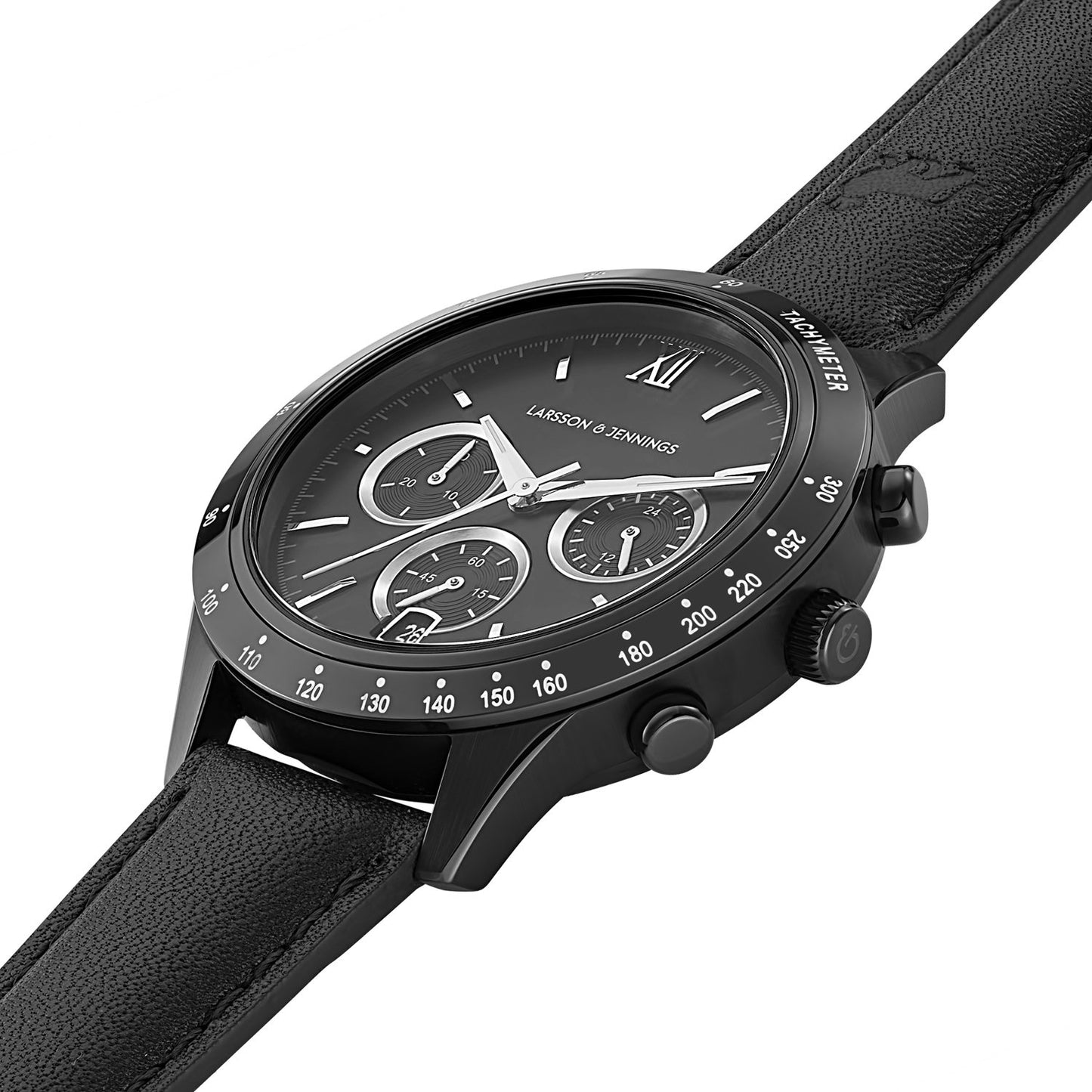 Rally Black Leather 39mm Black