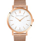 Lugano Milanese 33mm Rose Gold Satin-White