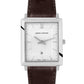Sloan Diamond Leather 40mm Silver White